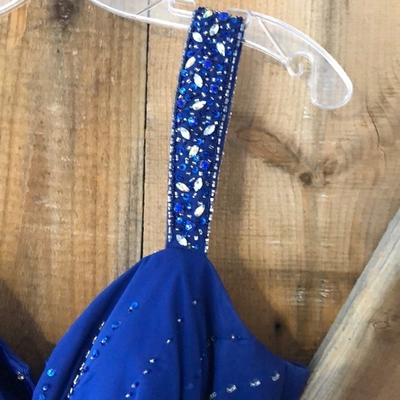 MONTAGE By Mon Cheri Cobalt Blue Dress Size 18 - Picture 5 of 11